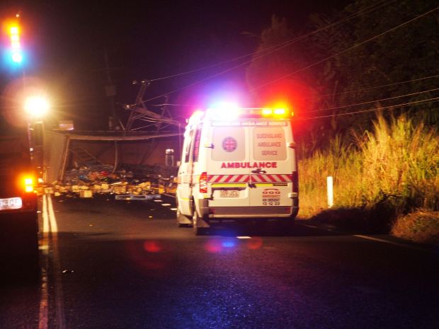 file000732226499 An ambulance at a scene of a car crash